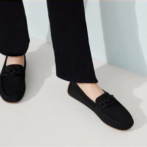 Rothy’s women’s size 9 The Braid Driver Loafer Slip-On Shoe in black
